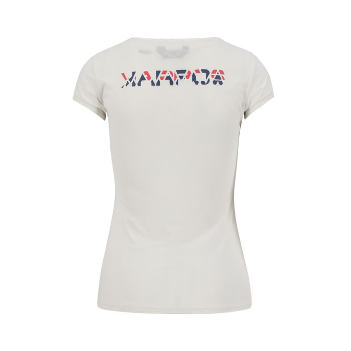 TSHIRT LOMA Woman Cloud Dancer Hot Coral Vintage