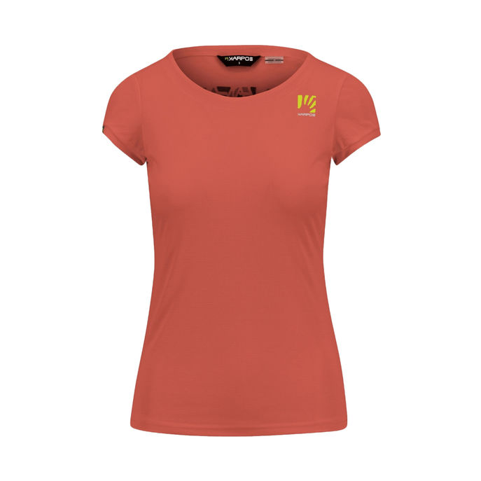 TSHIRT LOMA Woman Hot Coral Vintage Indigo Cloud