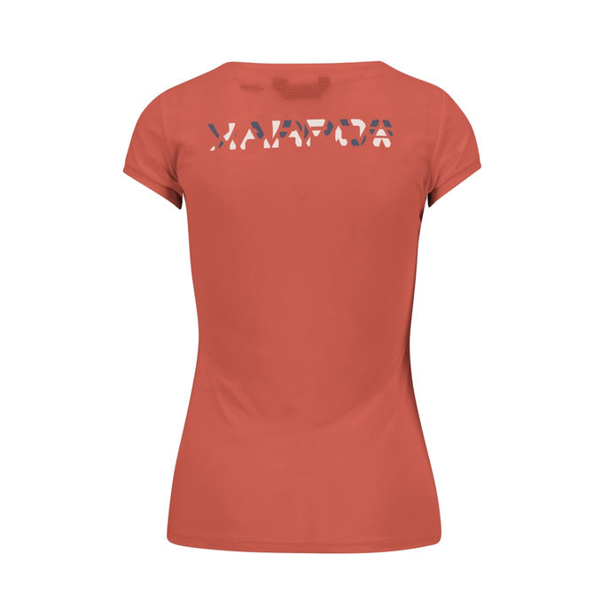 TSHIRT LOMA Woman Hot Coral Vintage Indigo Cloud