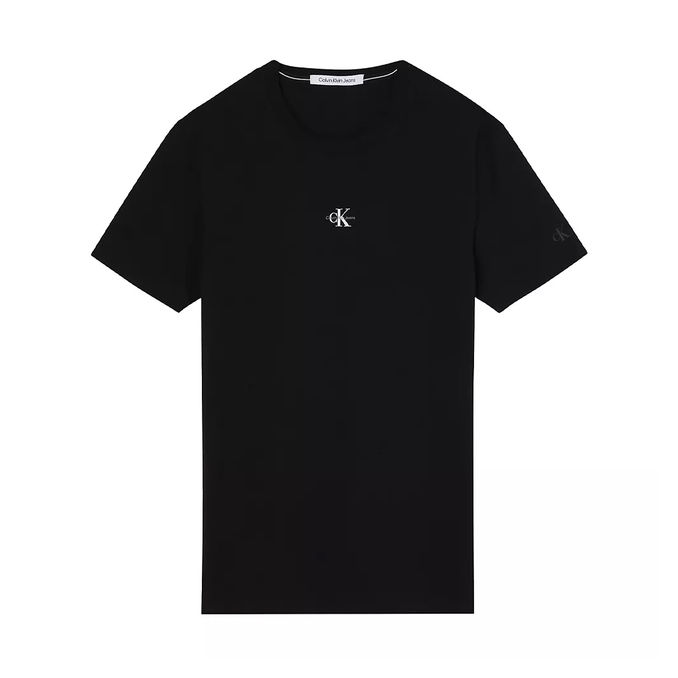 CALVIN KLEIN JEANS TSHIRT MONOGRAM LOGO Man Black | Mascheroni Store