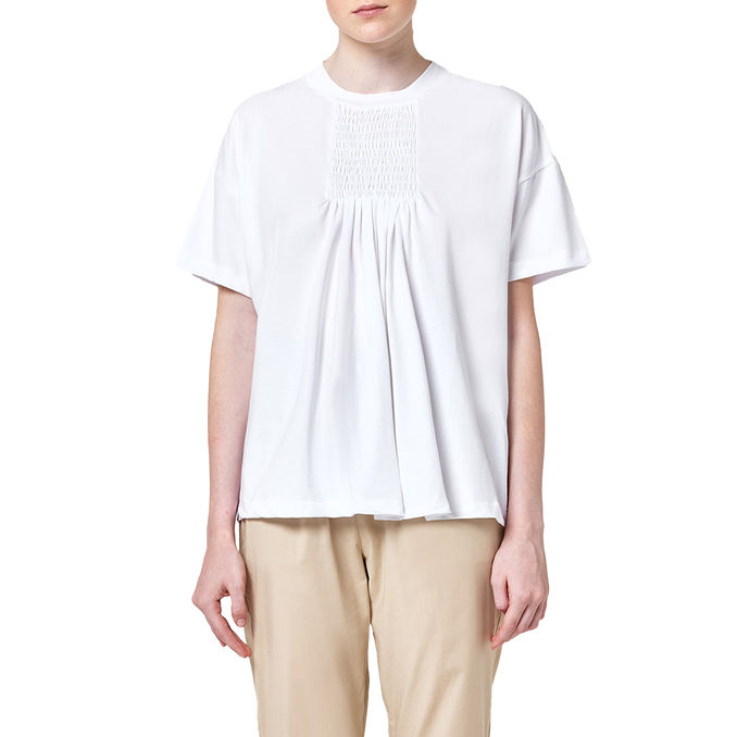 ALPHA STUDIO TSHIRT SMOCK Woman White | Mascheroni Store