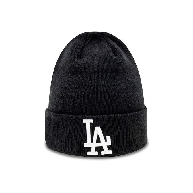 TURN UP BEANIE WITH L.A. LOGO Man Black