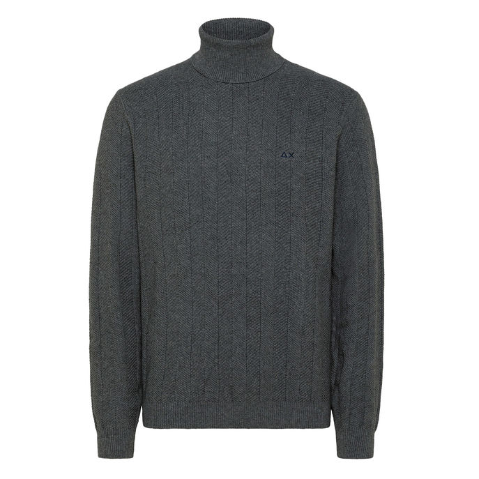 TURTLE KNIT TURTLENECK Man Medium Grey