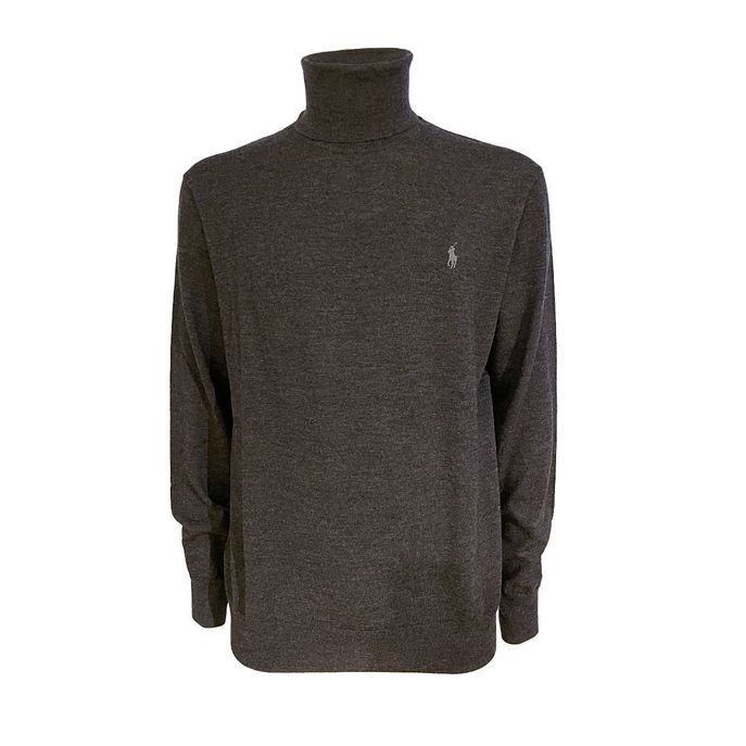 TURTLE NECK JUMPER IN MERINO WOOL Man Anthracite