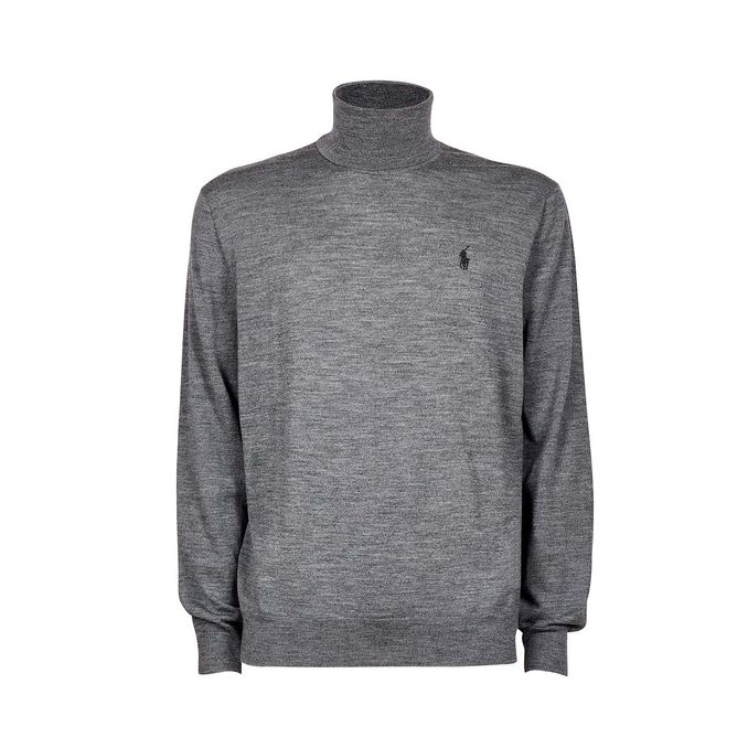 TURTLE NECK JUMPER IN MERINO WOOL Man Grey