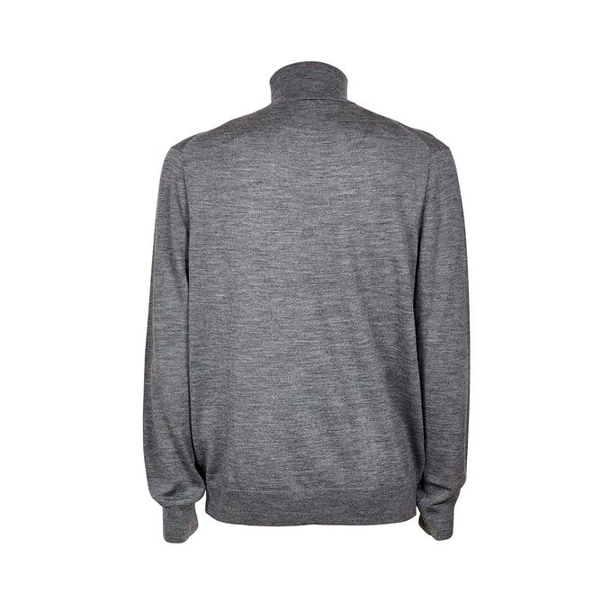 TURTLE NECK JUMPER IN MERINO WOOL Man Grey