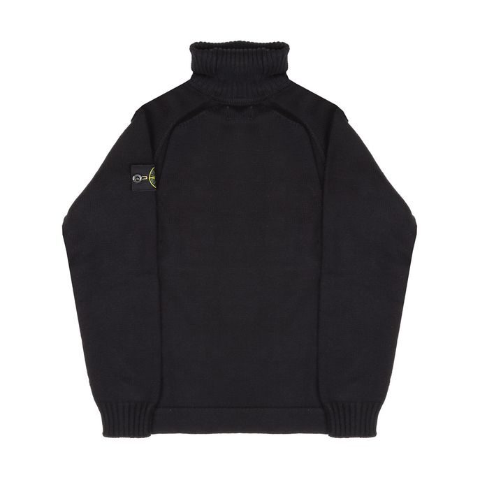 TURTLE NECK SWEATER WITH RAGLAN SLEEVE Kids Navy