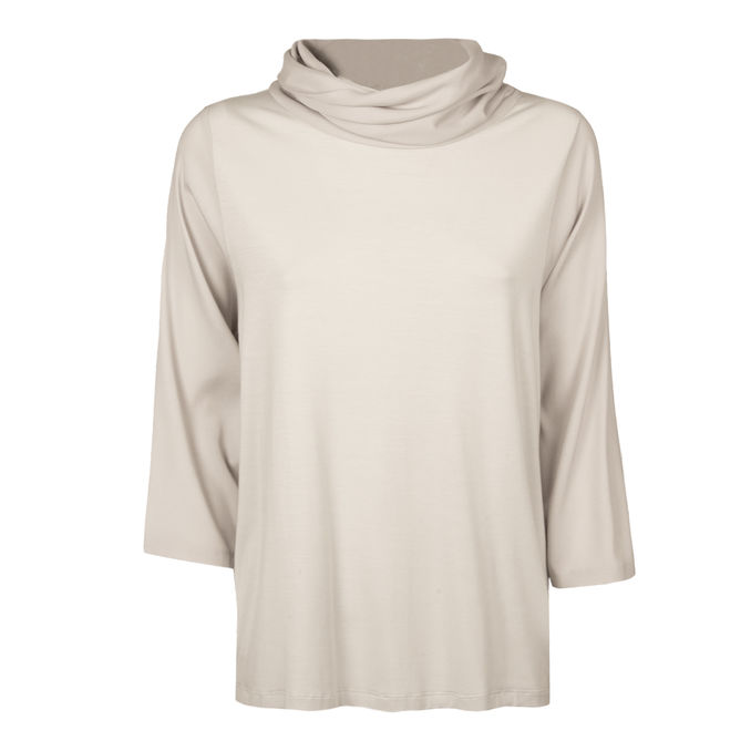 TURTLENECK BICYCLIST IN STRETCH VISCOSE Woman Light Grey