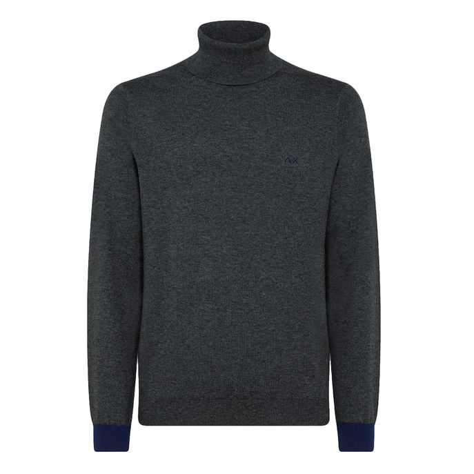 TURTLENECK ELBOW CONTRAST Man Deep Grey
