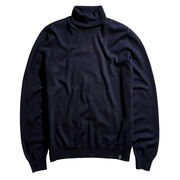 TURTLENECK IN EXTRA FINE MERINOS WOOL STOCKING KNIT Man Blue Navy TURTLENECK IN EXTRA FINE MERINOS WOOL STOCKING KNIT Man Blue Navy