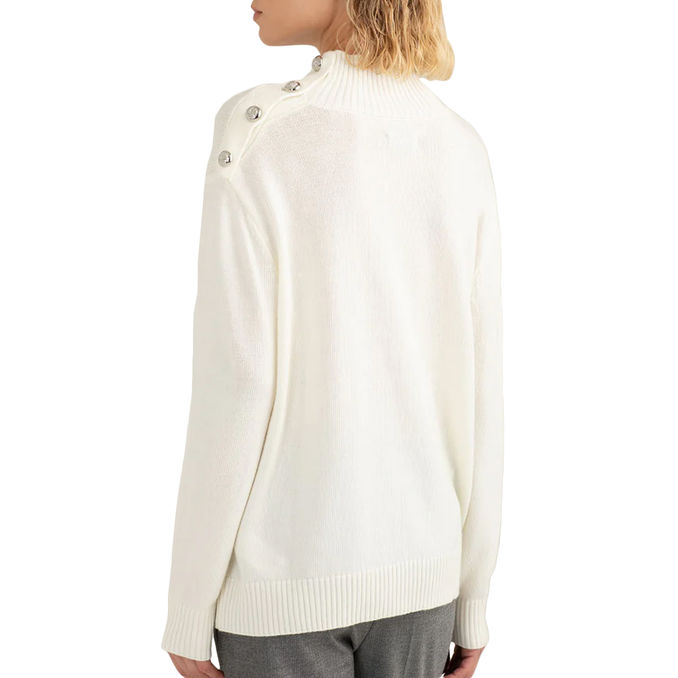 TURTLENECK SWEATER WITH HERALDIC BUTTONS