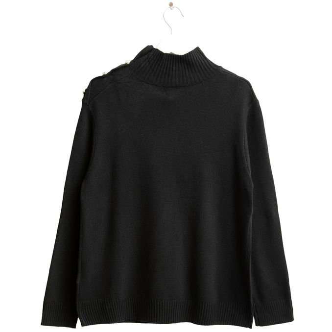 TURTLENECK SWEATER WITH HERALDIC BUTTONS