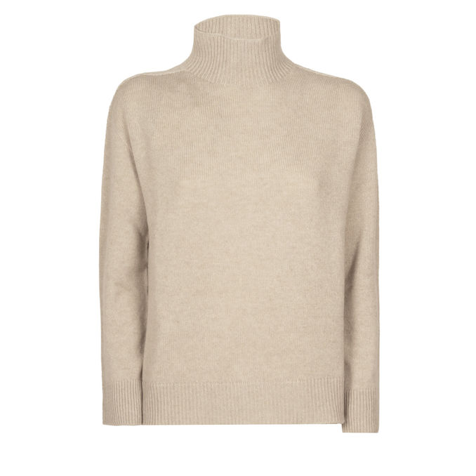 TURTLENECK TAHITI CASHMERE Woman Ecru Melange