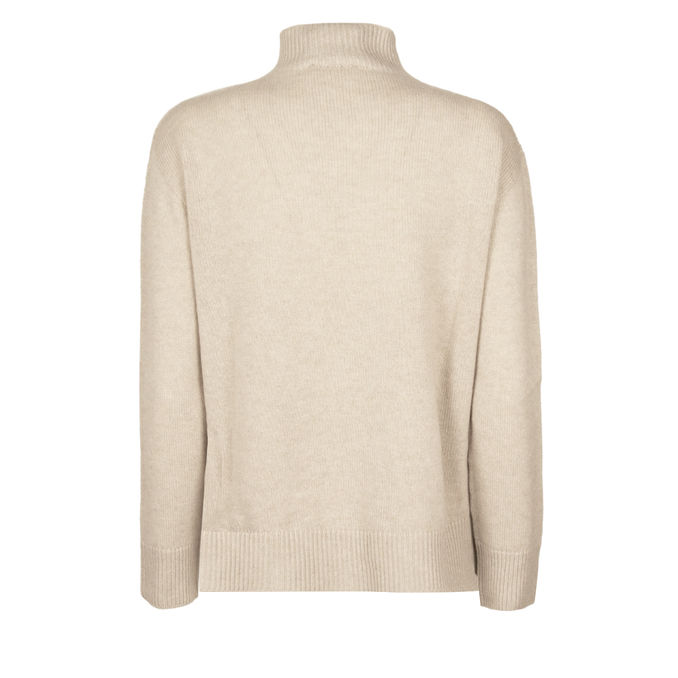 TURTLENECK TAHITI CASHMERE Woman Ecru Melange