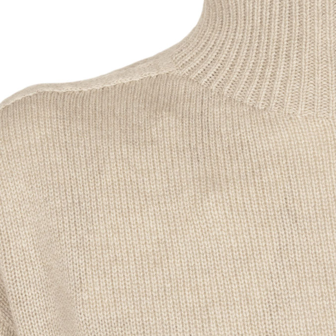 TURTLENECK TAHITI CASHMERE Woman Ecru Melange