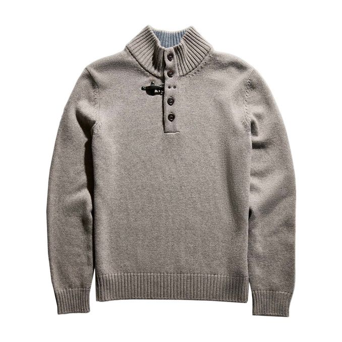 TURTLENECK WITH WOOL HOOK Man Cowhide Platinum