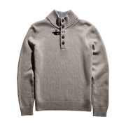 TURTLENECK WITH WOOL HOOK Man Cowhide Platinum  TURTLENECK WITH WOOL HOOK Man Cowhide Platinum