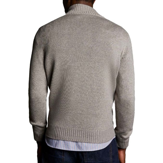 TURTLENECK WITH WOOL HOOK Man Cowhide Platinum