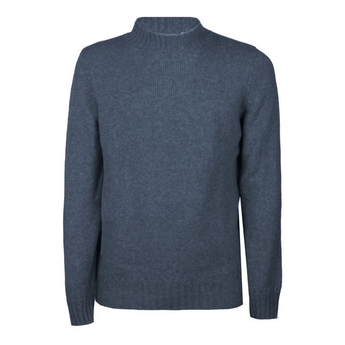 TURTLENECK WOOL BLEND Man Blue