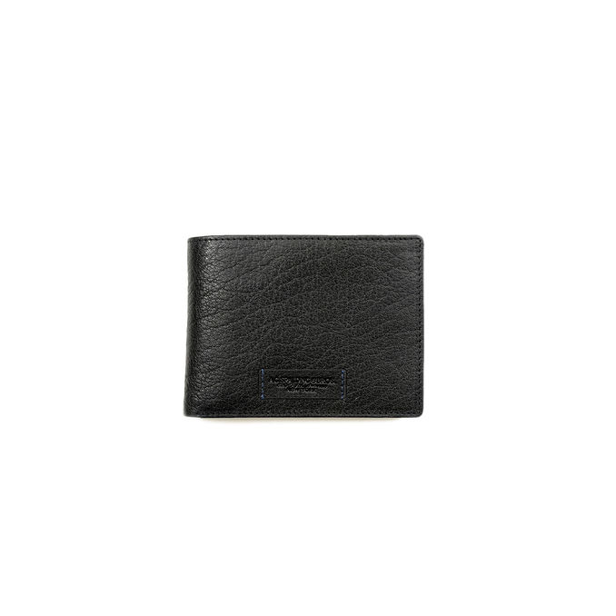 UNISEX FLAP WALLLET 6CC WITH COIN PURSE BLACK