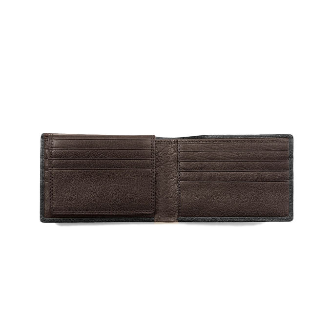UNISEX FLAP WALLLET 6CC WITH COIN PURSE BLACK