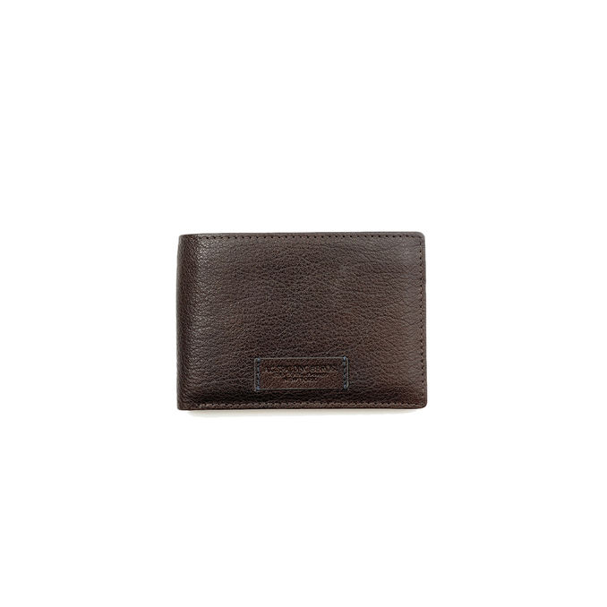 UNISEX FLAP  WALLLET 6CC WITH COIN PURSE DARK BROWN