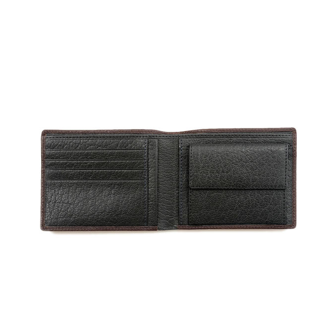 UNISEX WALLET 4CC WITH COIN PURSE DARK BORWN