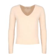 V NECK ALPACA JUMPER Woman White V NECK ALPACA JUMPER Woman White
