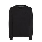 V NECK KNIT Man Black V NECK KNIT Man Black