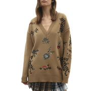 V-NECK SWEATER WITH EMBROIDERY V-NECK SWEATER WITH EMBROIDERY