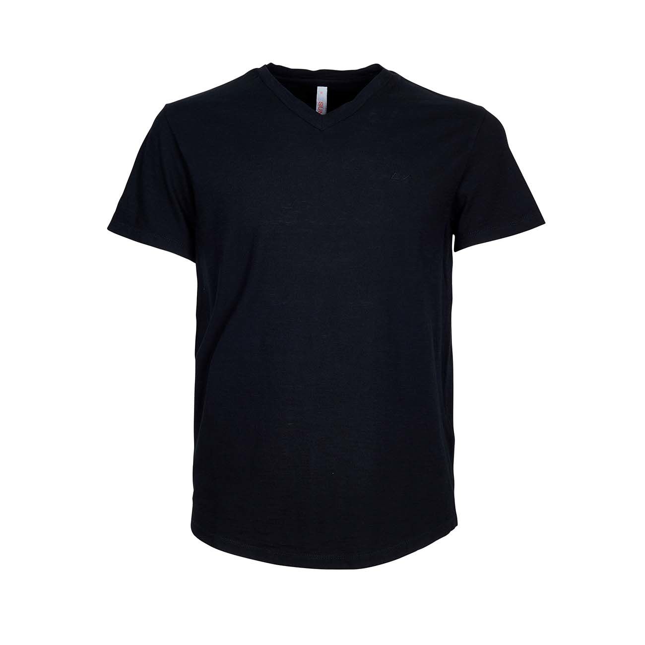 V-NECK T-SHIRT AND ROUNDED BOTTOM Man Inchiostro 2006025493603