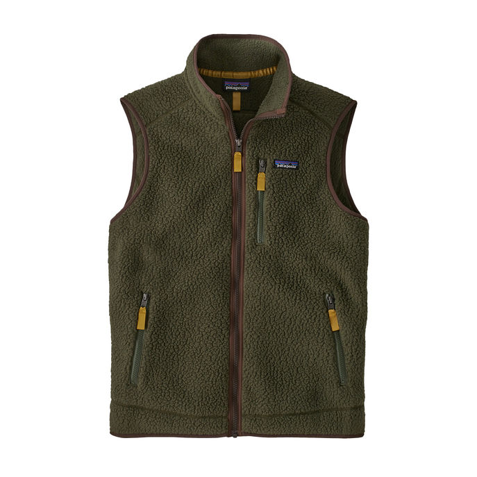 VEST RETRO FLEECE Man Basin Green