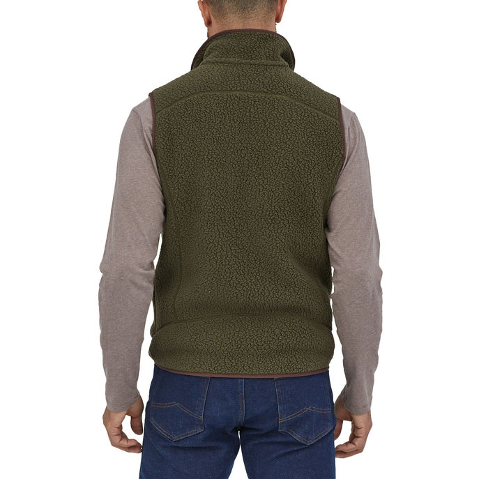 VEST RETRO FLEECE Man Basin Green