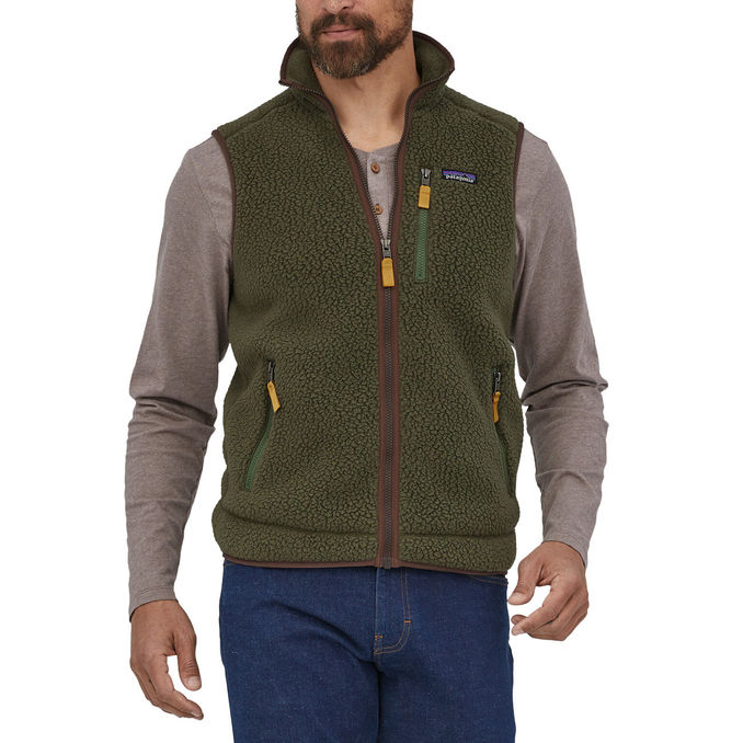 VEST RETRO FLEECE Man Basin Green