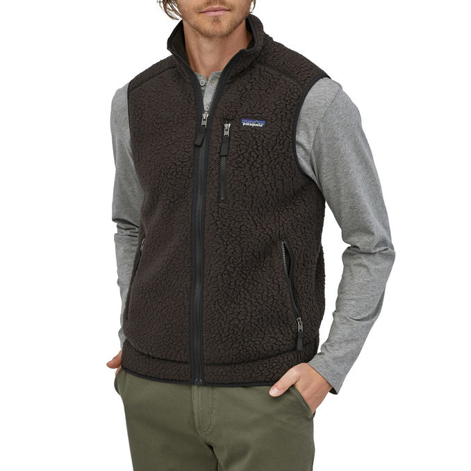 VEST RETRO FLEECE Man Black