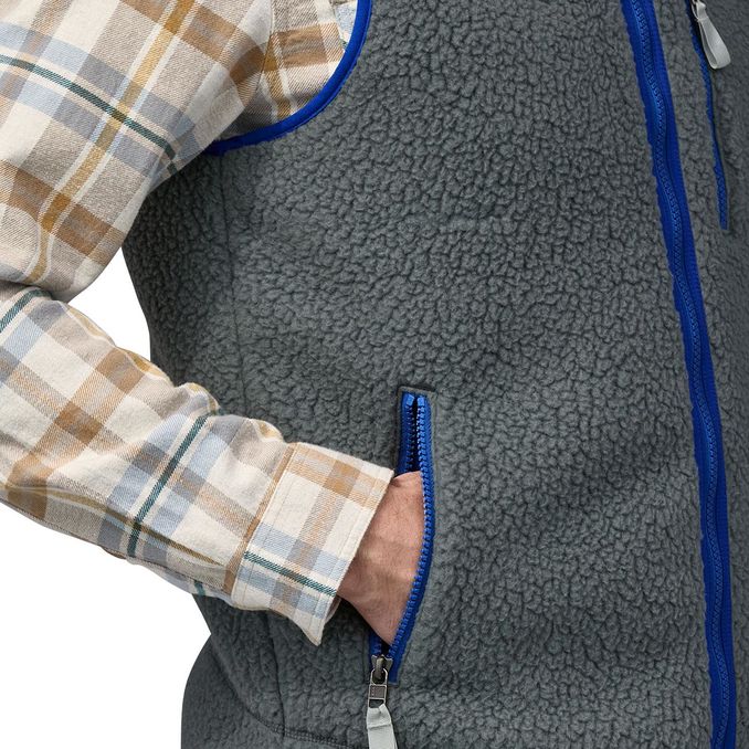 VEST RETRO FLEECE Man Noveau Green