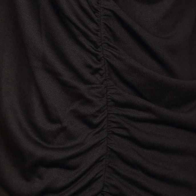 VISCOSE TANK TOP WITH SIDE DRAPERY Woman Black