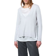 VISCOSE V-NECK SWEATER AND SILK TOP VISCOSE V-NECK SWEATER AND SILK TOP