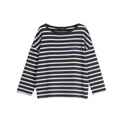 VISTOLA BLOUSE IN STRIPED BRETON JERSEY Woman Blu Avorio VISTOLA BLOUSE IN STRIPED BRETON JERSEY Woman Blu Avorio