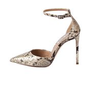 VOLT POINTY HEEL PUMP WITH ANKLE STRAP Woman Gold snake VOLT POINTY HEEL PUMP WITH ANKLE STRAP Woman Gold snake