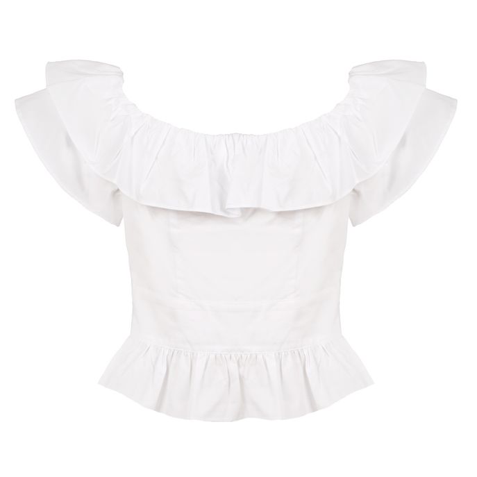 VOULANT POPELINE TOP Woman White