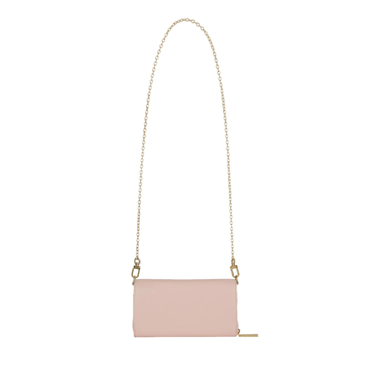 MICHAEL KORS: Michael chain clutch in hammered leather - Blush Pink