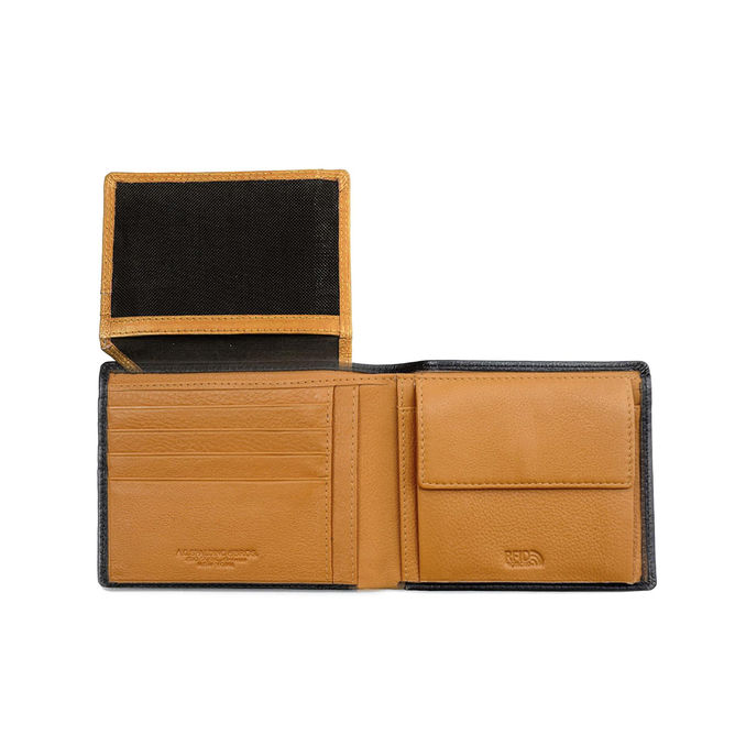 WALLET FLAP 7CC Unisex Brown Yellow