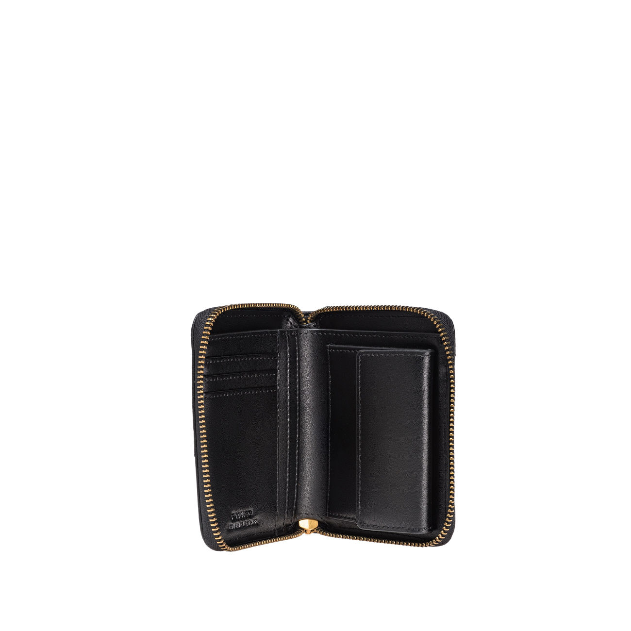 Saint Laurent Men's Leather Zip Card Holder, Nero, Men's, Small Leather Goods Card Cases & Card Holders