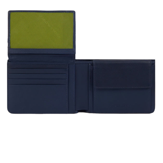WALLET WITH DOCUMENT HOLDER AND COIN HOLDER Man Blue