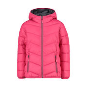 K-WAY LILY PLUS DOUBLE SHORT JACKET Kid Fuchsia magenta White