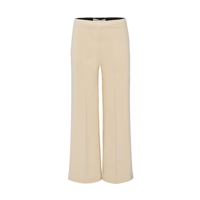 WIDE JERSEY TROUSERS Woman Ivory