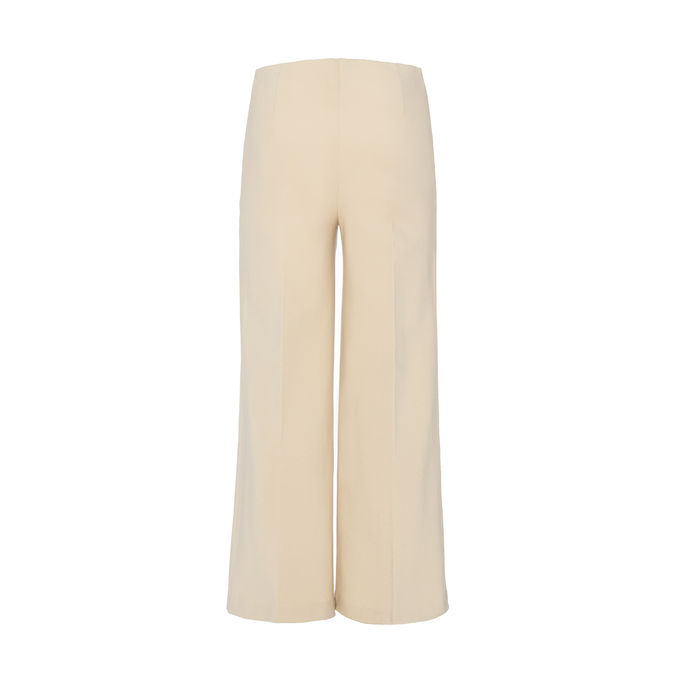WIDE JERSEY TROUSERS Woman Ivory