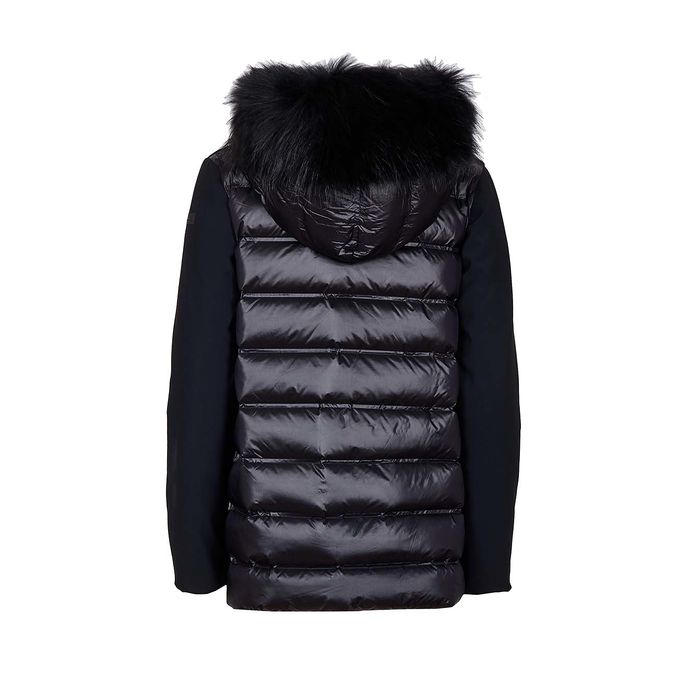 WINTER HYBRID ZAR LADY FUR JACKET Woman Black