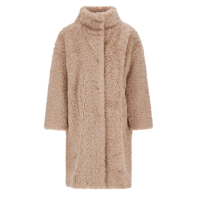 Women COAT IN CURLY FAUX FUR Chantilly